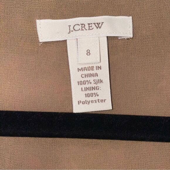 J Crew Size 8 Silk Floral Print Sleeveless Blouse Brown Top Ruffle - Picture 4 of 7